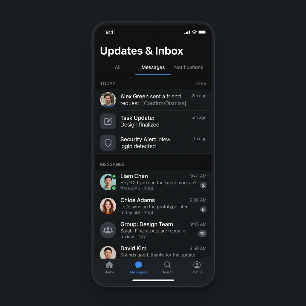 Dark mode notifications